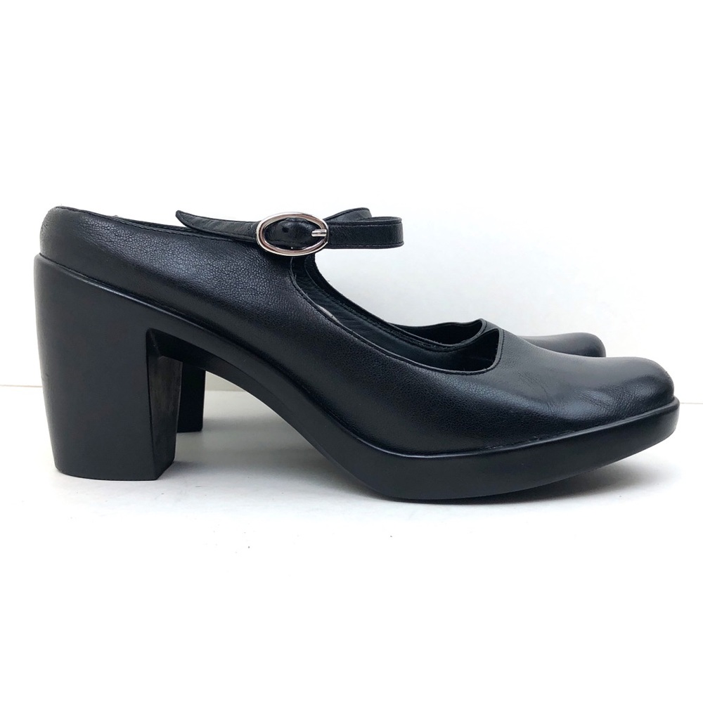 Dansko Trixie black Mary Jane mules clogs 37 6.5 7